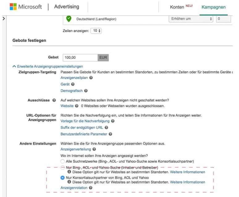 Ecosia - So werbe ich auf Ecosia